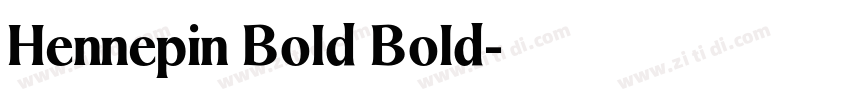 Hennepin Bold Bold字体转换